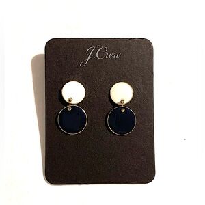 J. Crew Gold and Blue/White Earrings